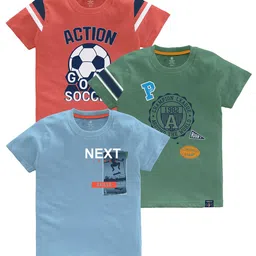 CODEZ Boys Multicoloured Typography Printed Applique T-shirt-14