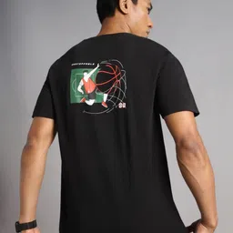 CULT Men Black In Action Gracphic T-shirt-image-13