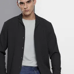 The Indian Garage Co Self Design Opaque Relaxed Fit Casual Shirt-image-32