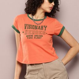 DILLINGER Typography Printed Pure Cotton T-shirt-image-44