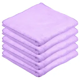 Kuber Industries Purple 5 Pcs Super Absorbent Microfiber Kitchen Towels-1
