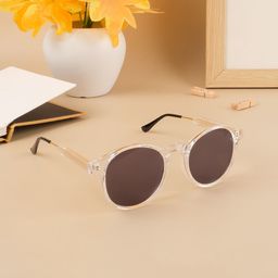 Voyage Unisex Grey Lens & White Round Sunglasses with UV Protected Lens - 3185MG3877-image-35