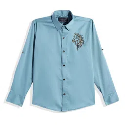 CHARCHIT Boys Embroidered Casual Shirt-image-8