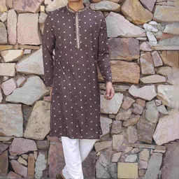 Ethnic India Ethnic Motifs Printed Mirror Work Straight Kurta-picture-44