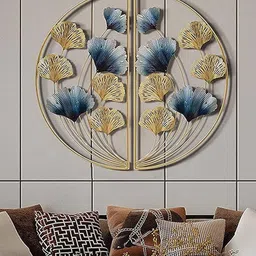 DSH Crafting Your Curiosity Blue & Brown Floral  Designer Metal Wall Hanging-image-29