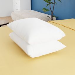 MAXNAP Sleep Support White 2 Pieces Microfiber Filling Breathable Sleep Pillows-31