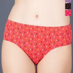 Lux Cozi Women Pack Of 4 Assorted Pure Cotton Mid-Rise Hipster Briefs-picture-40