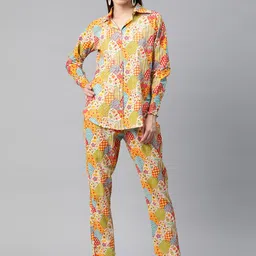 Readiprint Fashions Women Printed Cotton Shirt with Trousers-image-87