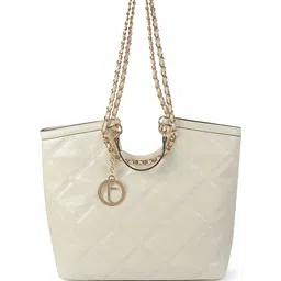 Tresmode Textured Leather Structured Shoulder Bag with Quilted-2