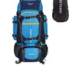 Impulse Navy Blue Solid Keep Discovering Heavy 80 Litres Waterproof Rucksack-33