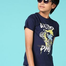 V-Mart Boys Graphic Printed Round Neck Cotton Casual T-shirt-picture-42