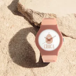 Fastrack Unisex White Printed Dial & Pink Straps Analogue Watch 9915PP68-28
