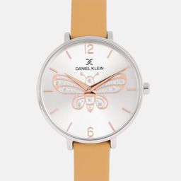 Daniel Klein Women Silver-Toned Genuine Leather Analogue Watch DK11813-7-picture-3