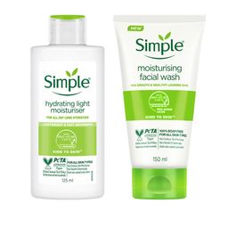 Simple Kind To Skin Hydrating Light Moisturiser 125ml & Moisturising Facial Wash 150ml-12