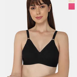 NAIDU HALL Pack Of 3 Medium Coverage Everyday Cotton Bra With All Day Comfort-7