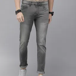 Roadster Men Charcoal Grey Skinny Fit Mid-Rise Clean Look Stretchable Jeans-image-41