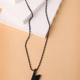 The Roadster Lifestyle Co Men Black-Plated Flash Pendent With Chain-picture-35