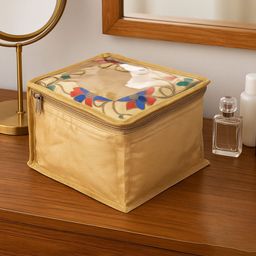 Kuber Industries Flower Design Laminated Saree Organiser with Pouches-image-29