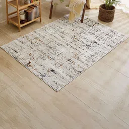 Home Centre Zephyr Italia Beige & Brown Abstract Printed Rectangular Woven Carpet-26