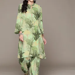 Readiprint Fashions Women Floral Printed Regular Pure Cotton Kurta with Harem Pants-picture-42