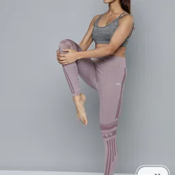 HRX by Hrithik Roshan Women Seamless Printed Rapid-Dry Yoga Tights-image-94