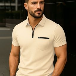 R.Code by The Roadster Lifestyle Co. Men Solid Polo Collar Cotton T-shirt-image-72