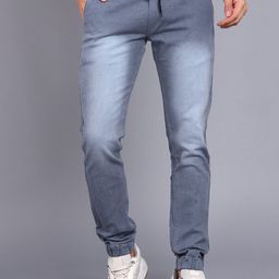 Urbano Fashion Men Grey Jogger Fit Mid-Rise Clean Look Stretchable Jeans-picture-13