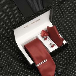 MUTAQINOTI Men Silk Blend Necktie Accessory Gift Set-image-76