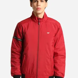 Wildcraft Men Red Black Colourblocked Lightweight Open Front Jacket-1