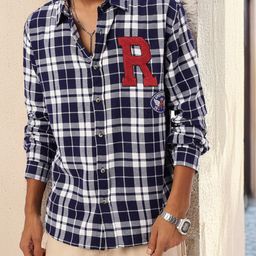 Kook N Keech Sporty Touch Checked Relaxed Fit Applique Shirt-image-51