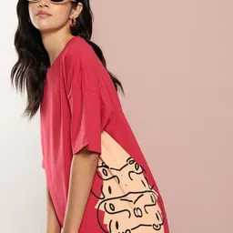 Stormborn Typography Printed Oversized Drop-Shoulder Pure Cotton T-shirt-image-86