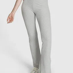 Victoria's Secret PINK Women Stretch Ribbed Flared Track Pants-picture-25
