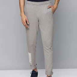 Puma Men Grey Typography Printed Slim Fit Regular Track Pants-image-38