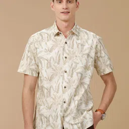 CAVALLO by Linen Club Men Contemporary Slim Fit Floral Printed Casual Shirt-picture-43