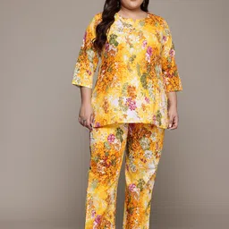 Readiprint Fashions Plus Size Printed Pure Cotton Tunic With Trousers-picture-7