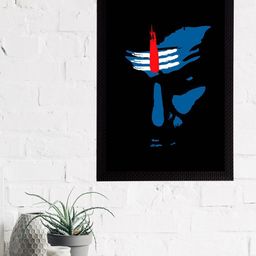 eCraftIndia Black & Blue Lord Shiva Satin Matt Texture UV Art Painting-image-48