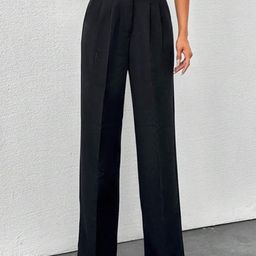 Next One Women Smart High-Rise Easy Wash Pleated Korean Pants-picture-29
