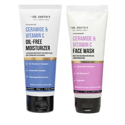 DR. SHETHS Ceramide & Vitamin C Face Wash 100g & Oil-Free Moisturizer 100g-18