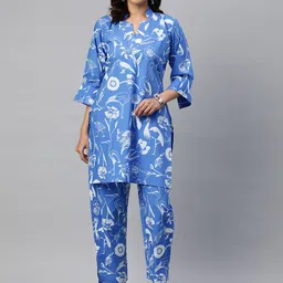 BUTA BUTI Floral Printed Pure Cotton Co-Ords-image-6