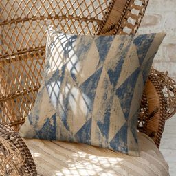 CASABLEU Premium Mystique Navy Blue 2 Pieces Geometric Printed Square Cushion Covers-image-75