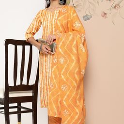 Libas Women Ethnic Motifs Printed Kurta with Trousers & Dupatta-picture-7