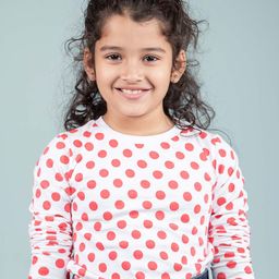 TWEENY MINI Girls Printed V-Neck Pure Cotton Pockets T-shirt-picture-34