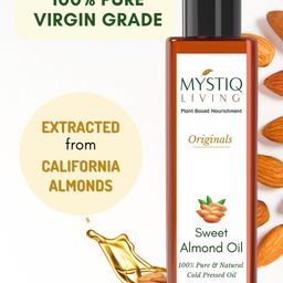 MYSTIQ LIVING 100% Cold-Pressed Sweet Almond Oil For Glowing Skin & Healthy Hair - 200 ml-image-84