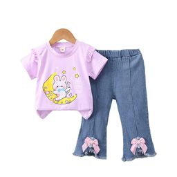 StyleCast x Revolte Girls Purple Graphic Printed T-shirt with Trousers-image-17