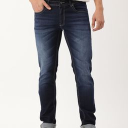 Peter England Casuals Men Navy Blue Skinny Fit Light Fade Stretchable Jeans-image-34