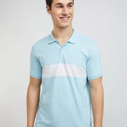 Park Avenue Cotton Rich Striped Polo Collar Slim Fit T-shirt-image-54