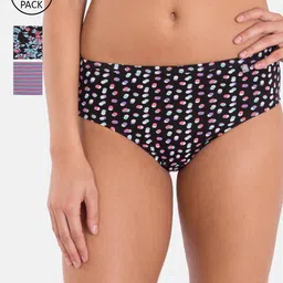Jockey Women Pack of 3 Assorted Printed Hipster Briefs 1406-0310-41