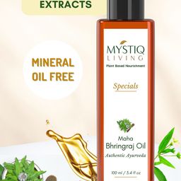 MYSTIQ LIVING Maha Bhringraj Hair Oil for Hair Growth & Healthy Scalp - 100ml-6