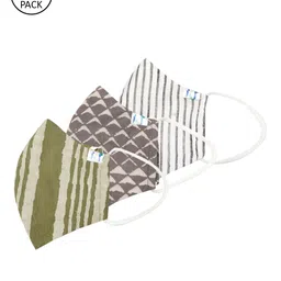Kalakari India Men Pack of 3 4 Ply Handmade Pure Cotton Sustainable Outdoor Masks-image-52