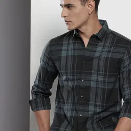 The Indian Garage Co Slim Fit Checked Casual Shirt-image-56